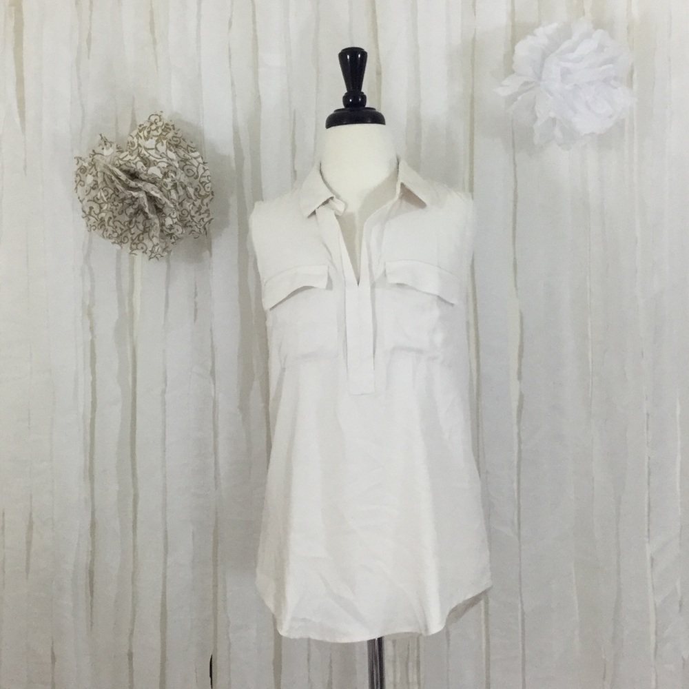 Sleeveless Mixed Material Blouse - Picture 1 of 2